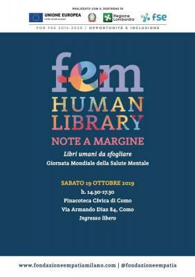 Fem Human Library 'Note a Margine' in occasione della Giornata sulla Salute Mentale 2019, Como, 19.10.2019