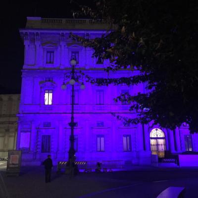 Palazzo Marino illuminato di blu in occasione della Giornata Mondiale sulla salute mentale 10.10.2017