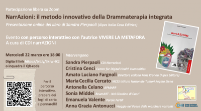 Presentazione on line del libro  narrAZIONI il metodo innovativo della Drammaterapia Integrata