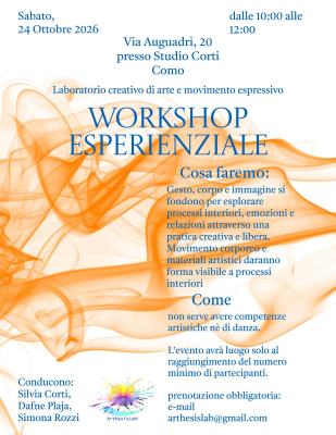 Workshop esperienziale – Laboratorio creativo di arte e movimento espressivo